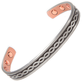 Copper Silver Chain Magnetic Bracelet